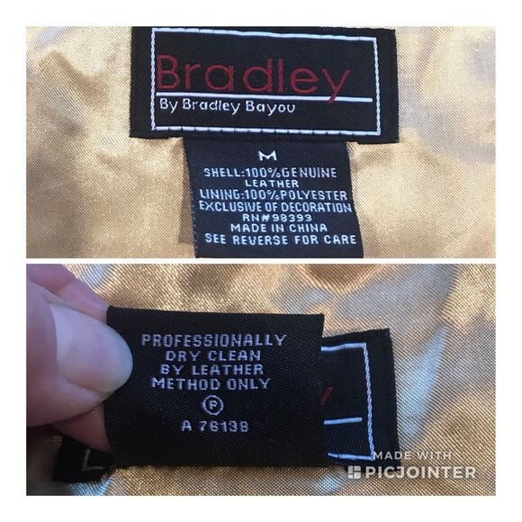 Bradley by Bradley Bayou Yellow Leather Jacket M - Picture 8 of 8